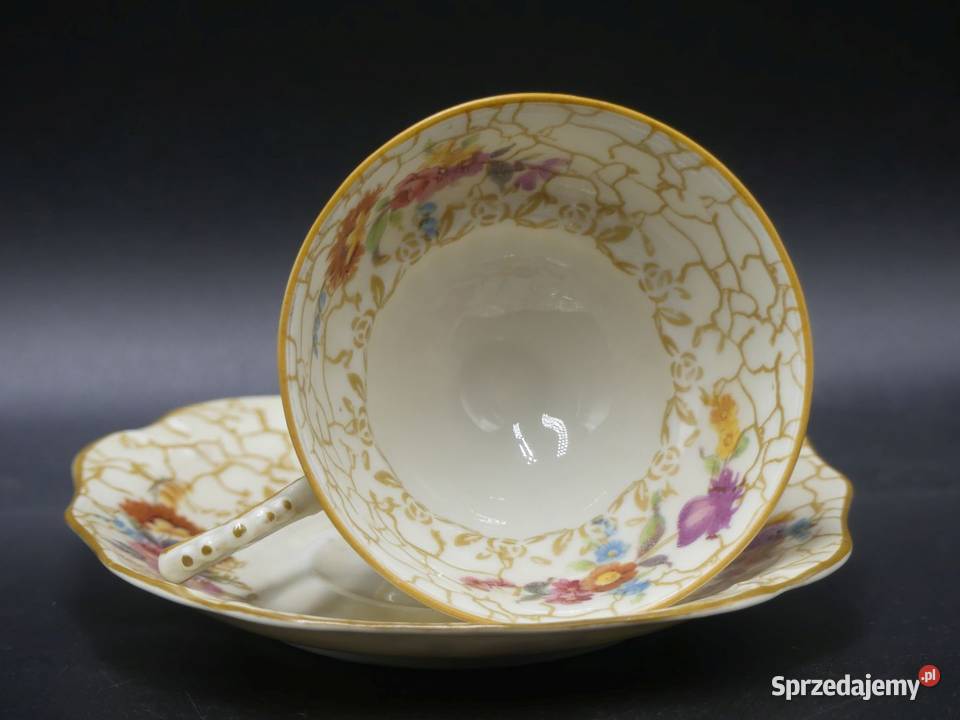 Zjawiskowy komplet do mokki espresso Tułowice Porcelana i szkło Poznań sprzedam