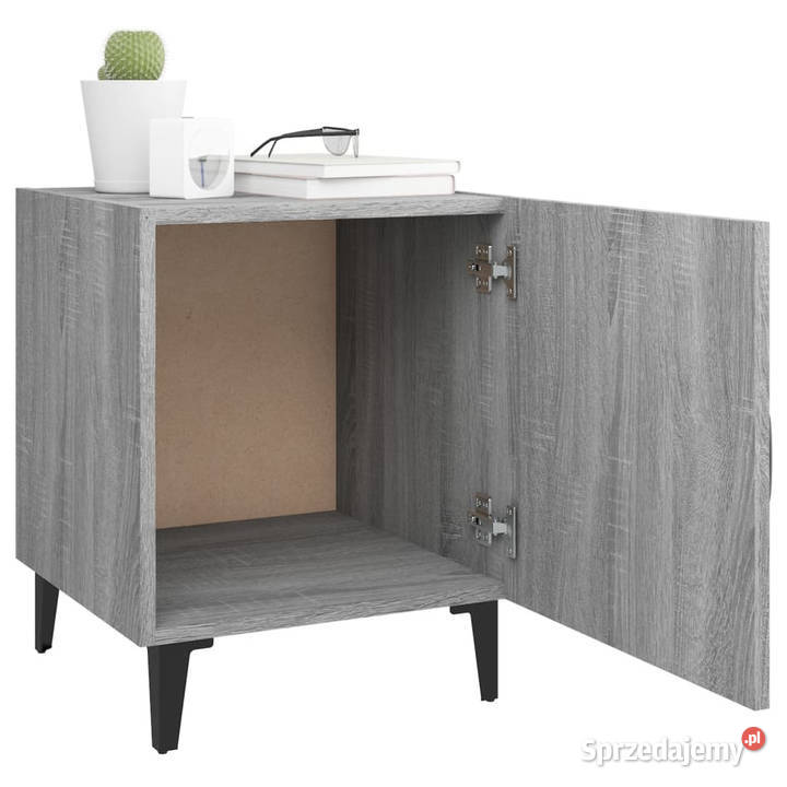 Szafki nocne 2 szary dąb sonoma materiał Warszawa