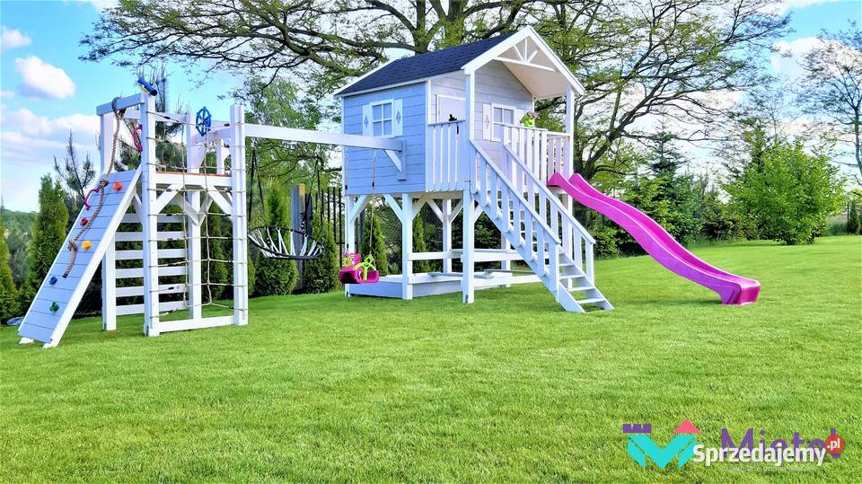 Plac zabaw domek drewniany pełny zestaw montaż mazowieckie sprzedam