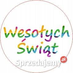 Naklejki wlepki Wesołych Świąt 50 20 mm Kamionna