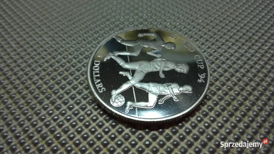 moneta Wyspy Cooka 5 dolarów 1991 Mundial 1994 Kolekcje Warszawa sprzedam