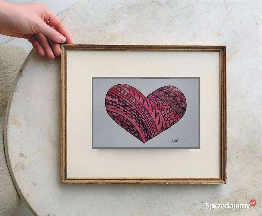 Akwarela Akwarelka Obraz pt Serce rozmiar 21 x Malarstwo Warszawa sprzedam