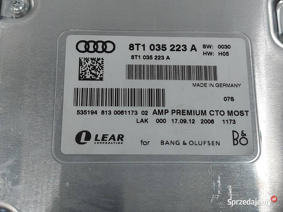 AUDI S4 B8 13r wzmacniacz BANG OLUFSEN Kielce