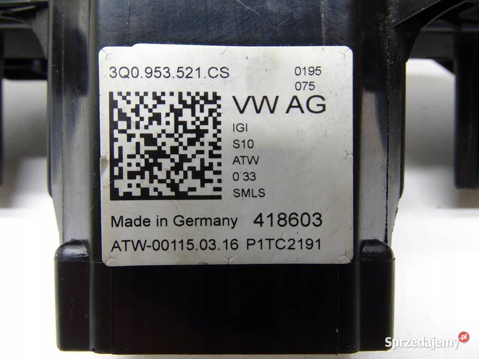 PRZEŁĄCZNIK ZESPOLONY MANETKI 3Q0953521CS VW
