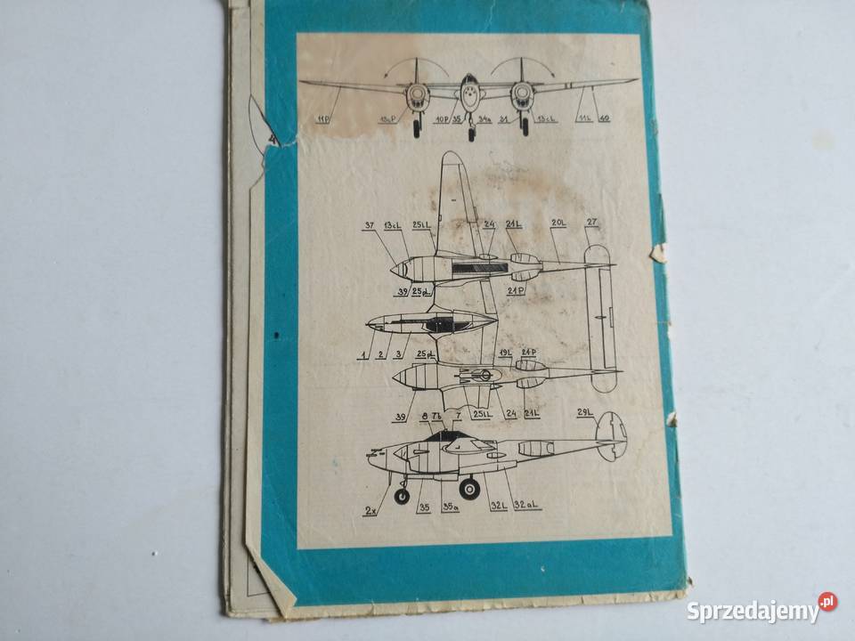 Mały Modelarz 10111987 P38 Lockheed Lightning Dąbrowa Górnicza