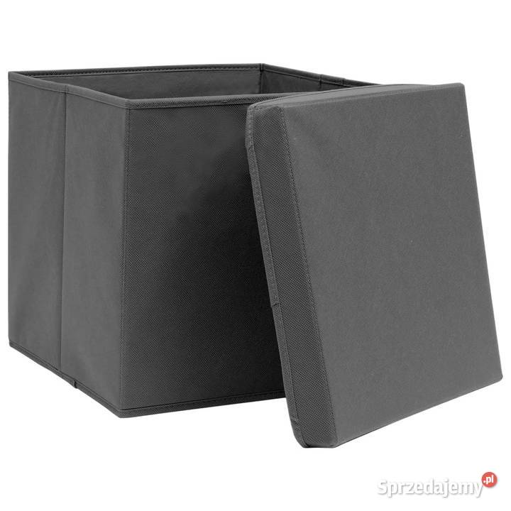 Pudełka z pokrywami 4 28x28x28 szare WM325192 Warszawa