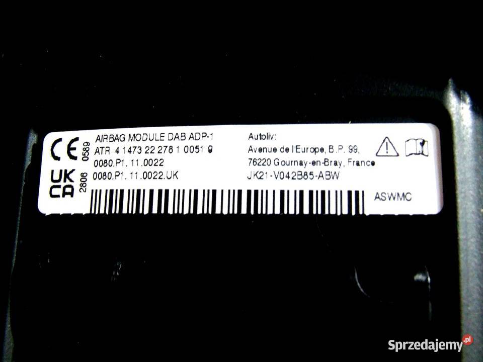 PODUSZKA KIEROWNICY AIR BAG FORD TRANSIT CUSTOM Części Głogów
