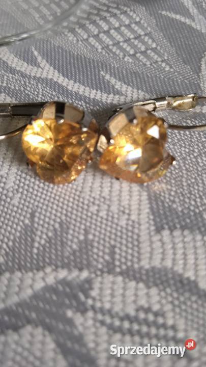 KOLCZYKI SREBRZONE Z CYRKONIĄ SZLIFOWANĄ W Piła