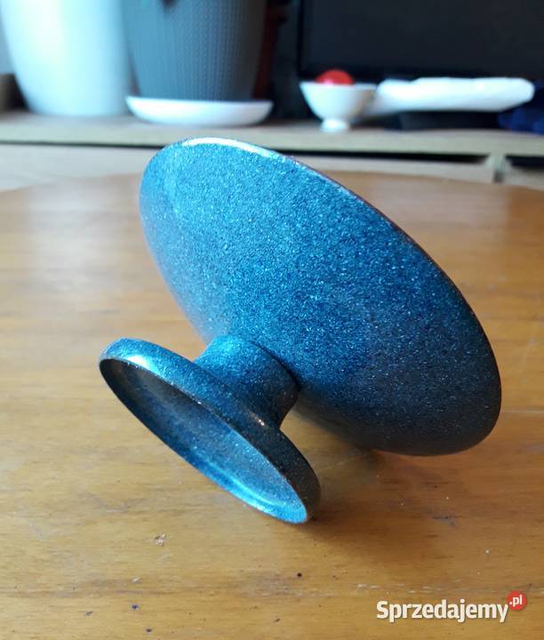 Stary świecznik pojedynczy emaliowany emalia PRL sprzedam