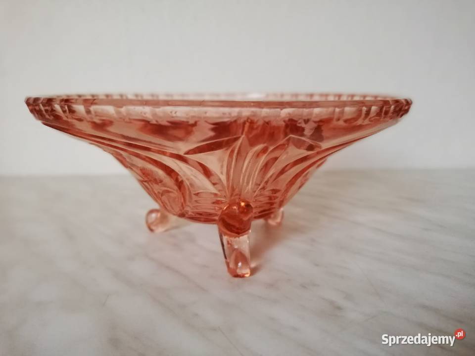 Różowa patera trzy nogi Gorlice sprzedam