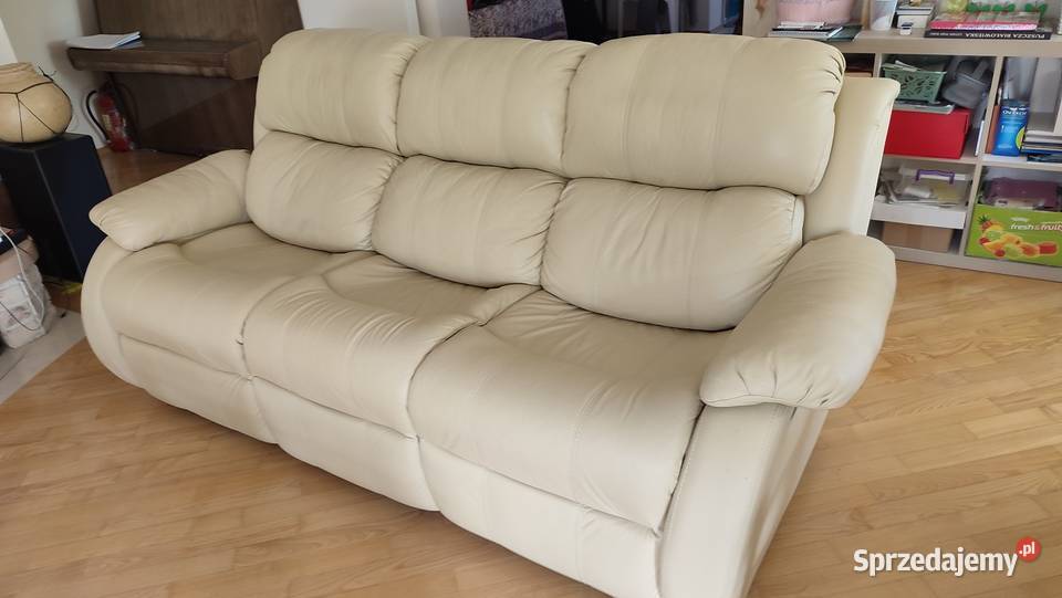 Kanapa i sofa skórzane 3 osobowe rozkładane Komplety mebli