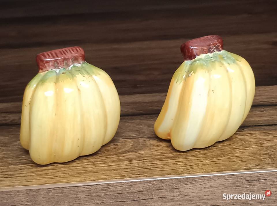 Solniczka pieprzniczka banan ceramiczna kamionka Zbylitowska Góra