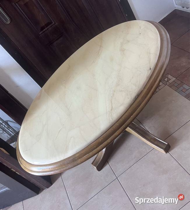Solik lawa drewniana z dębu blat kamienny ciężki Chojna