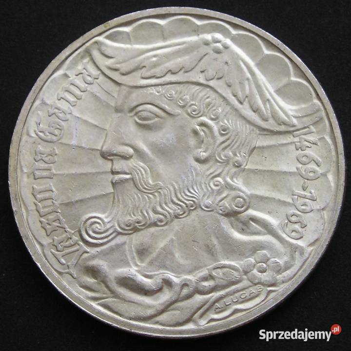 PORTUGALIA 50 ESCUDOS 1969 VASCO DA GAMA SREBRO Łódź sprzedam