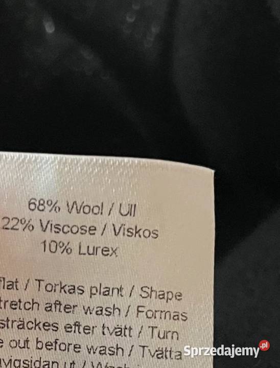 Sweter czarny S 68 z wełny Wiskoza Lurex Wrocław