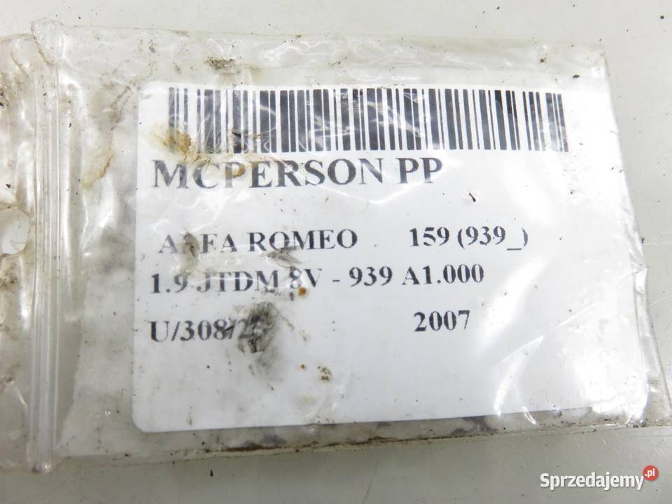 MCPERSON PRAWY PRZEDNI ALFA ROMEO 159 19 JTDM