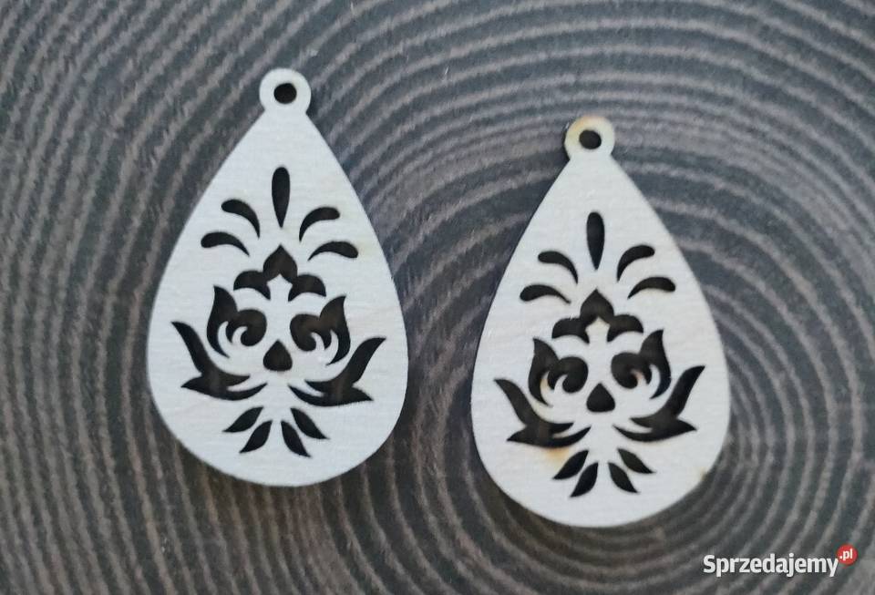 Kolczyki handmade baza decoupage hole12a Tczew