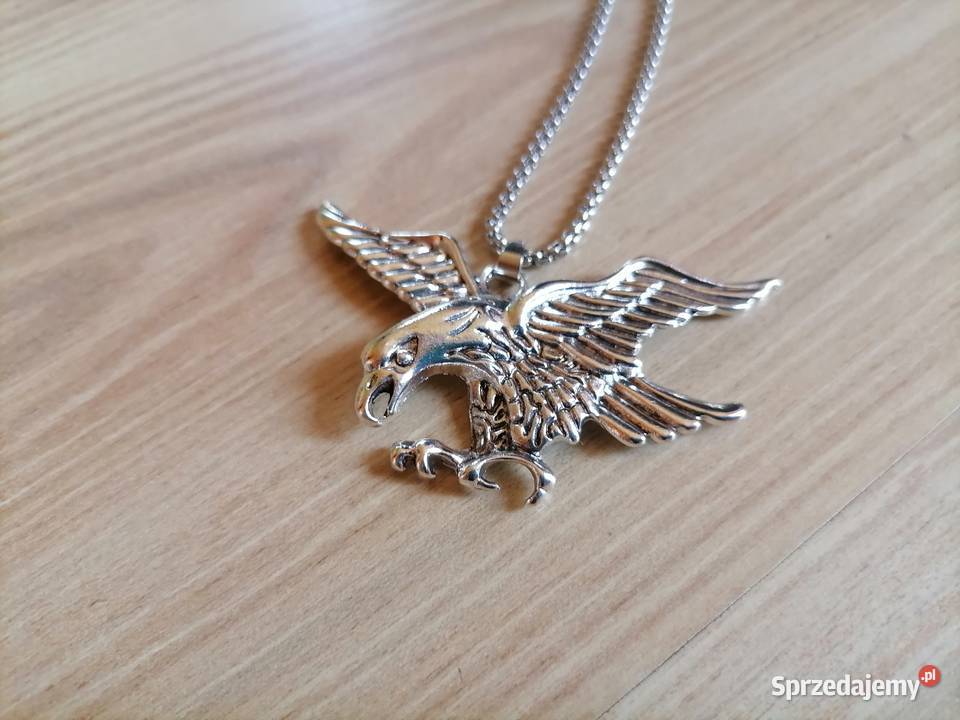Naszyjnik amulet z rozpiętymi skrzydłami Orła Konstantynów Łódzki sprzedam
