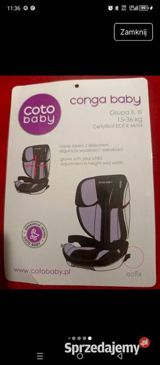 Fotelik samochodowy Koło sprzedam