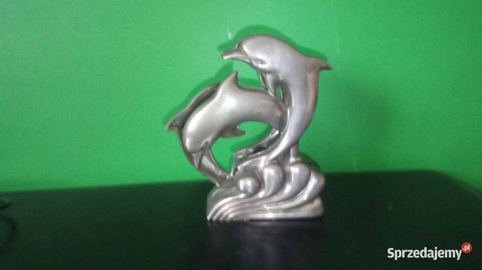 Serwetnik dwa delfiny z lat PRL posrebrzany Warszawa sprzedam