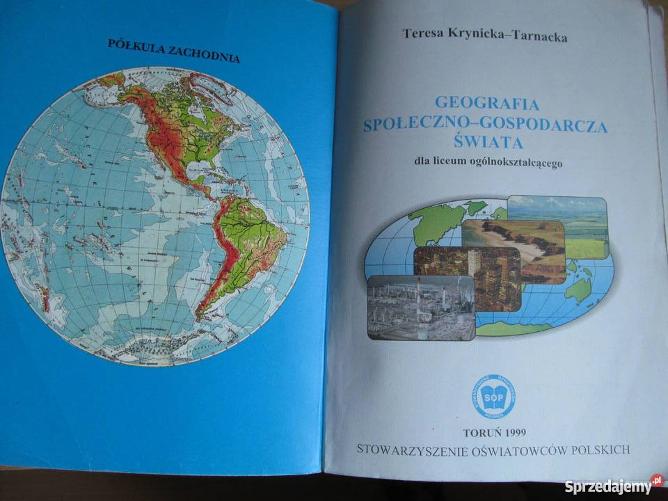 Podręcznik LO Geografia Społeczno Gospodarcza Rok wydania 1999 Kultura i Rozrywka Rzeszów