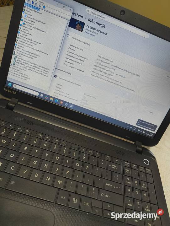 Laptop Netbook Toshiba Satellite C55D SSD Win11 AMD A8 sprzedam