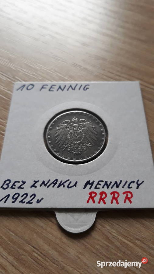 10 Pfennig Deutsches Reich 1922 r BZMrzadkość Konin