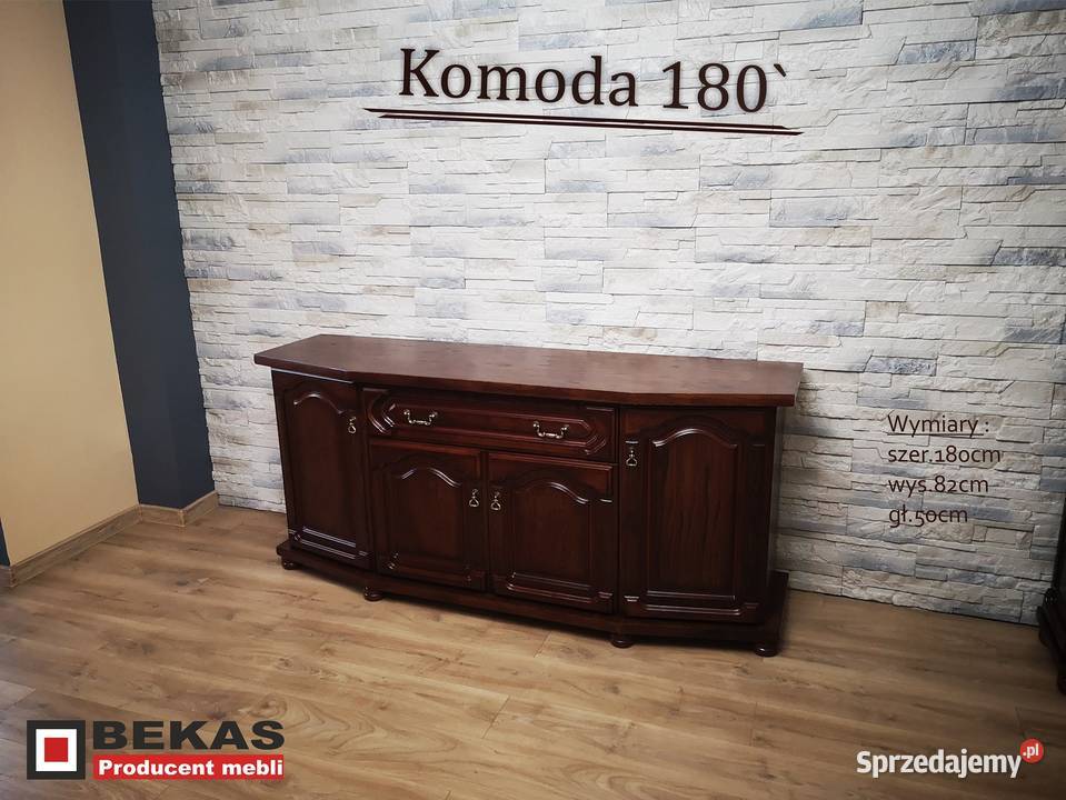 Stylowa Komoda 180 Orzech Dąb Rustikal Bekas wielkopolskie Kalisz