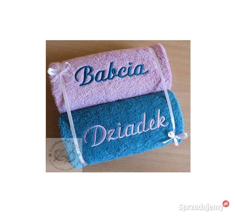 Prezent Babci Dziadka gruby ręcznik z napisem Toruń