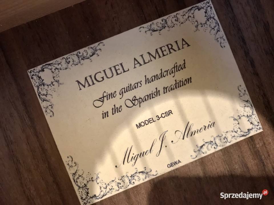 MIGUEL J ALMERIA 3CSR Gitara Klasyczna 44 NOWA Warszawa