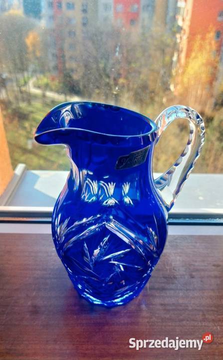 Piękny dzbanek kryształowy Violetta Porcelana i szkło Wrocław