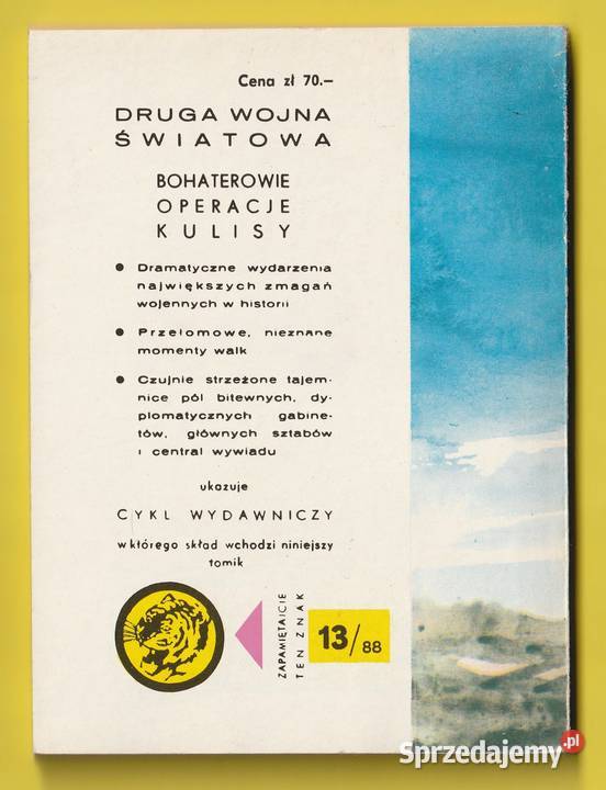 ŻÓŁTY TYGRYS KURS BOJOWY BIESZCZADY 1988 Rok wydania 1988