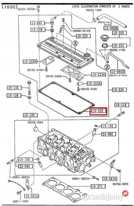 USZCZELKA POKRYWY ZAWORÓW MAZDA 121 II 323 IV V