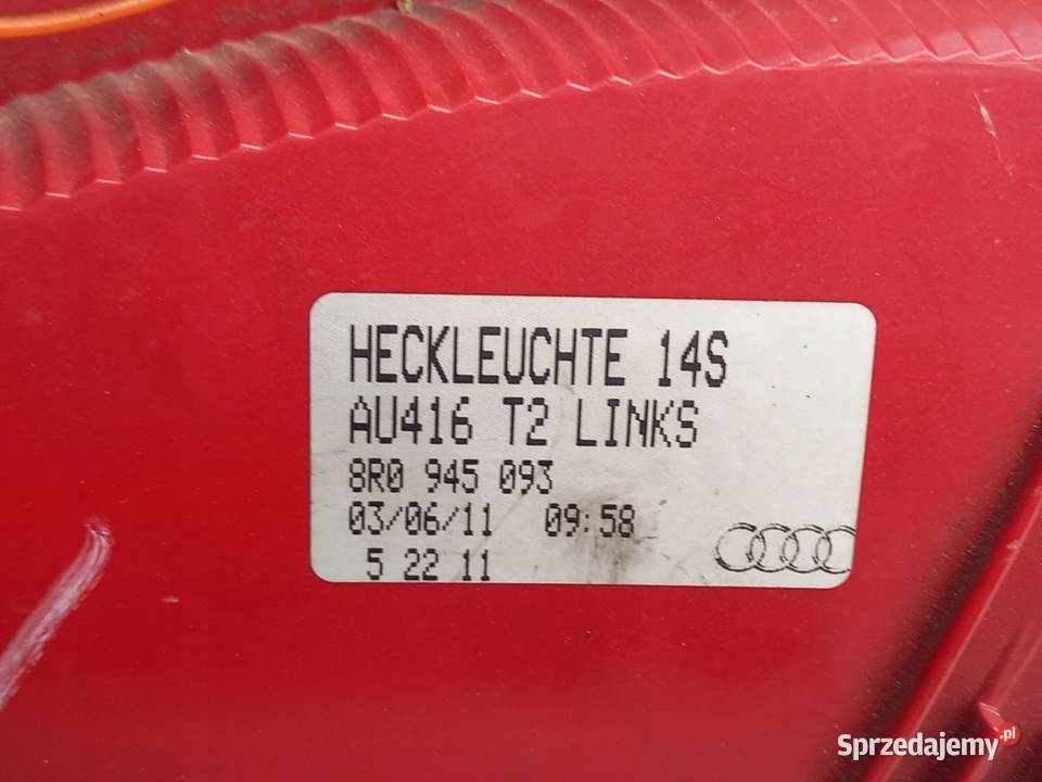 OPEL MERIVA B 10r lampa lewa tył 8R0945093 osobowe sprzedam