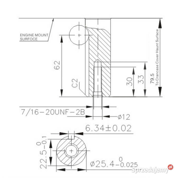 Silnik spalinowy Loncin LC1P92F1 wał pionowy Kosiarki spalinowe Wrocław