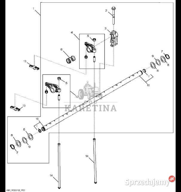 RE552368 John Deere 8345R Ramię wahacza Jastrzębniki