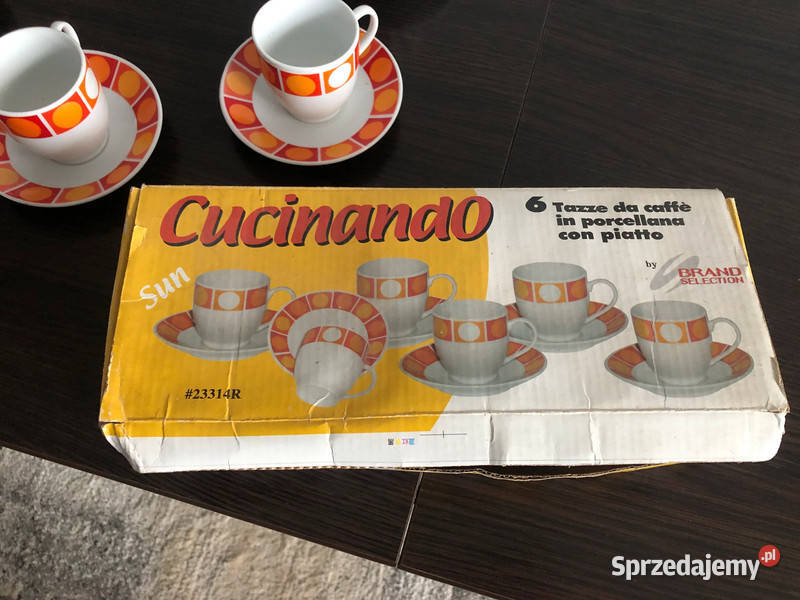 6 filiżanek i 6 podstawek do espresso