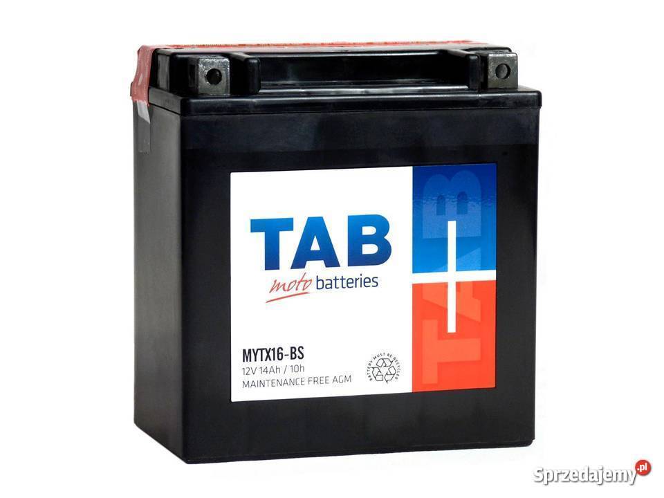 Akumulator motocyklowy TAB YTX16BS MYTX16BS 12V kujawsko-pomorskie Toruń