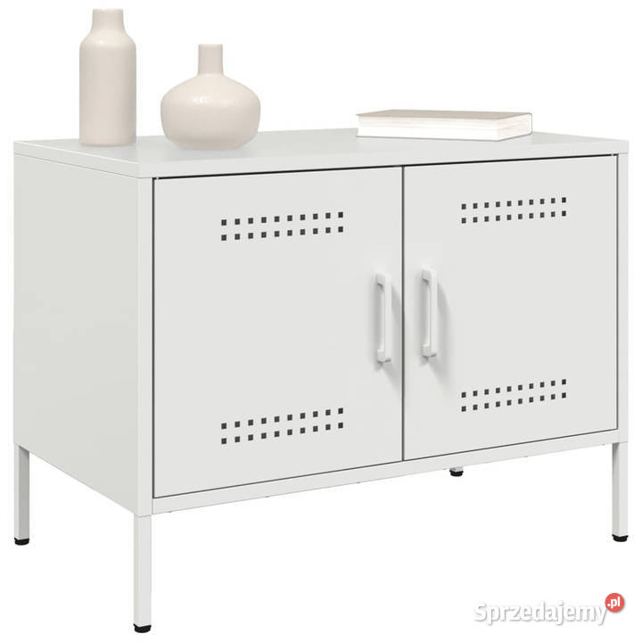 Szafka pod telewizor biała 68x39x505 stalowa