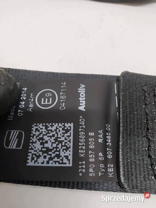 PAS BEZPIECZEŃSTWA PRAWY LEWY TYŁ KPL 5P0857805E świętokrzyskie