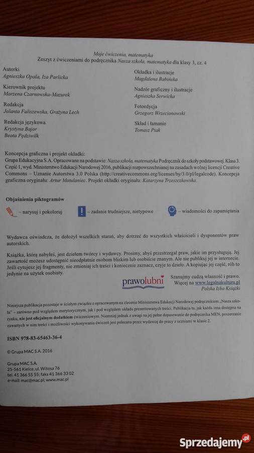 Moje ćwiczenia matematyka kl 3 mazowieckie