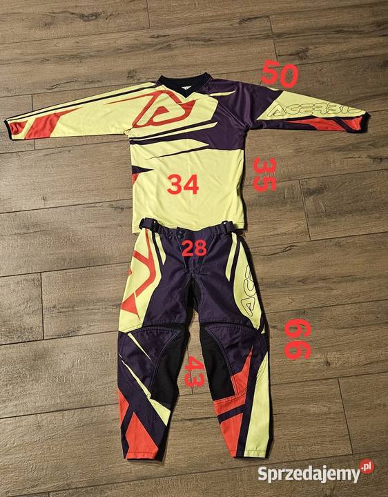 Strój cross dziecka ACERBIS neon HiViz Miechów