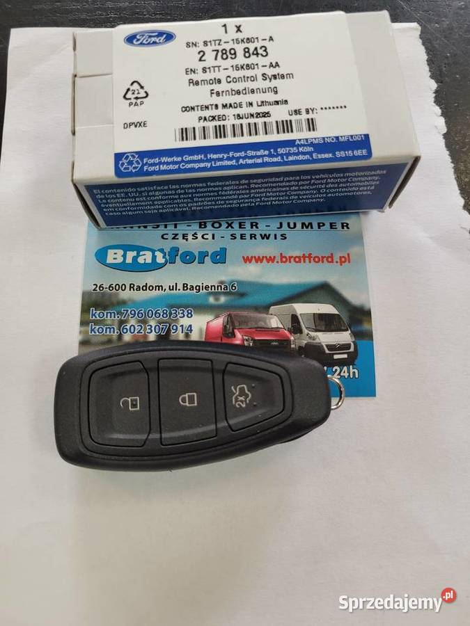 KLUCZ FORD PUMA S1TT15K601AA 2789843 BRATFORD