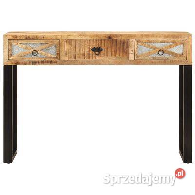 vidaXL Stolik konsola 110x30x76 lite drewno mazowieckie Warszawa