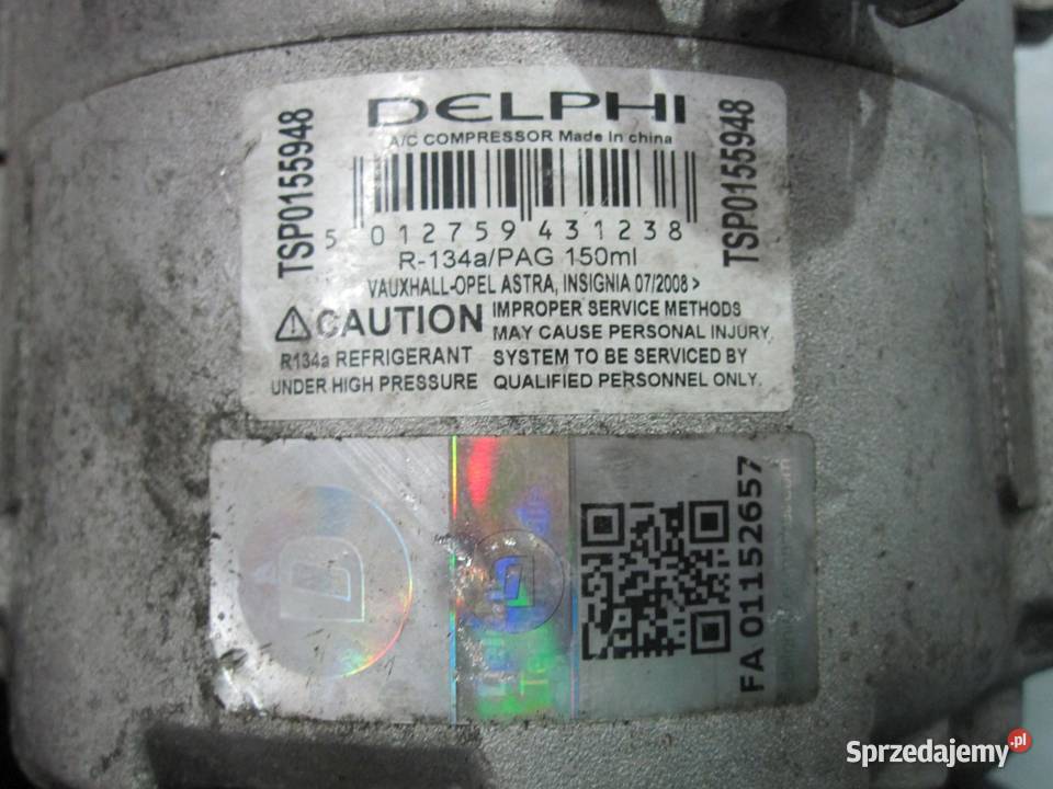 Opel Insignia 18 16V A18XER 140 11r sprężarka sprzedam
