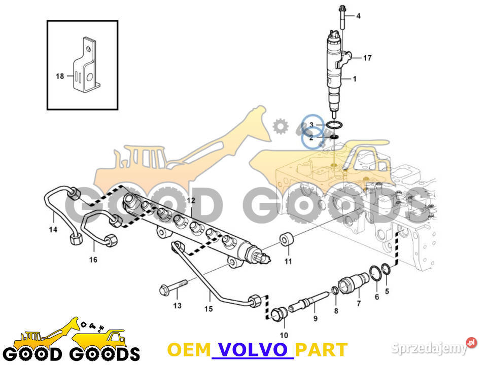 VOLVO PODKŁADKA ORING WTRYSKIWACZA D6H 21775056