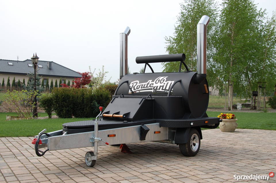 Przyczepa gastronomiczna Bizon grill BBQ Route66 wielkopolskie Golęczewo