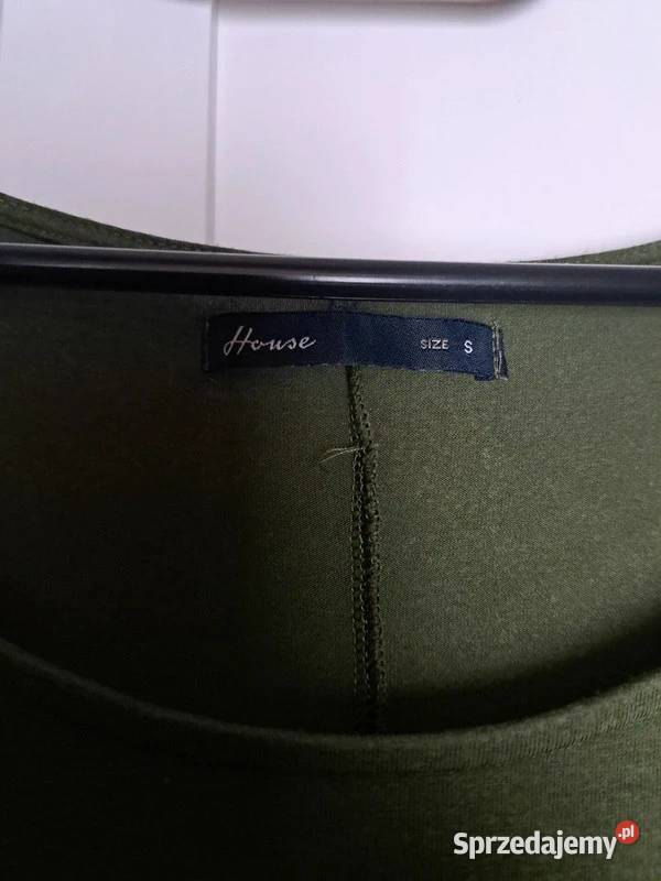 Lużna sukienka House w kolorze khaki Wygodna i zielony Moda i Styl Trąbki Wielkie