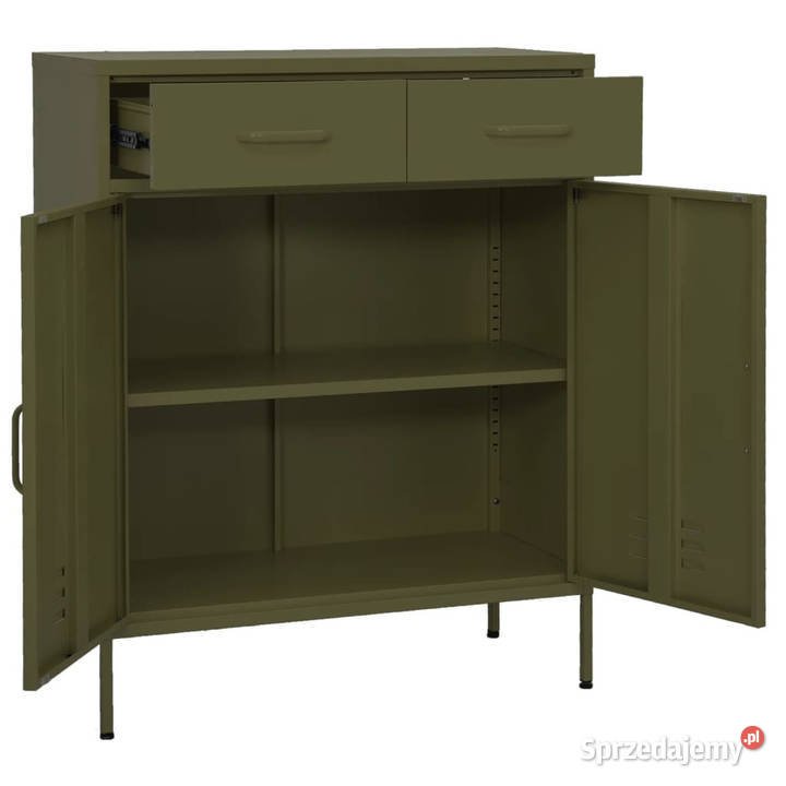 Szafka oliwkowozielona 80x35x1015 stalowa
