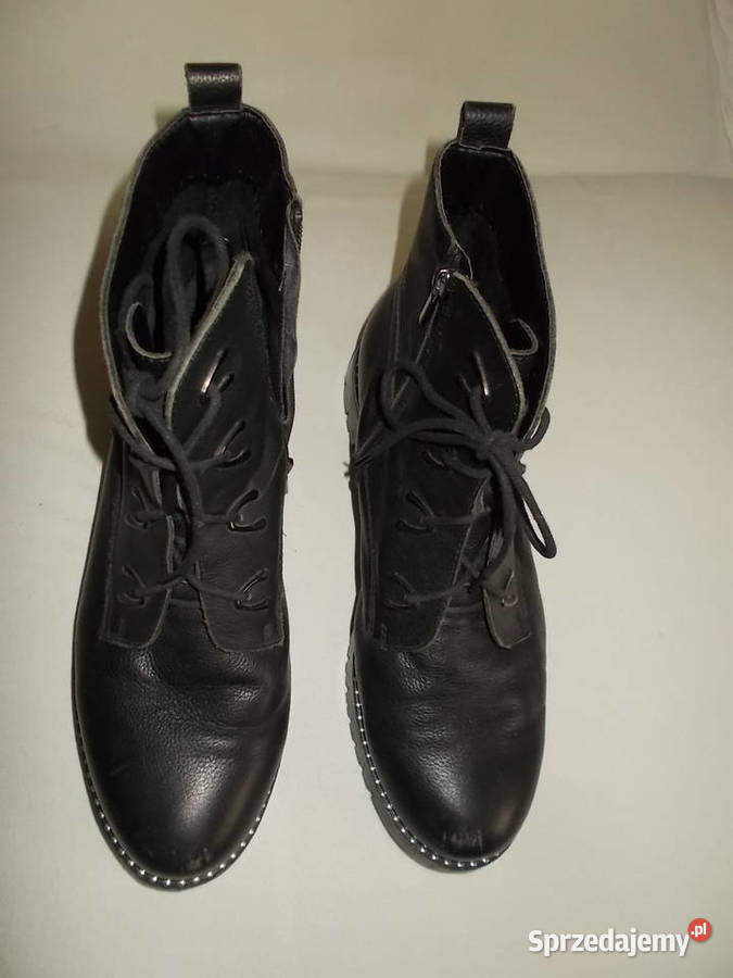 Buty czarne skóra z ćwiekami workery r40 dłwkł27 Poznań